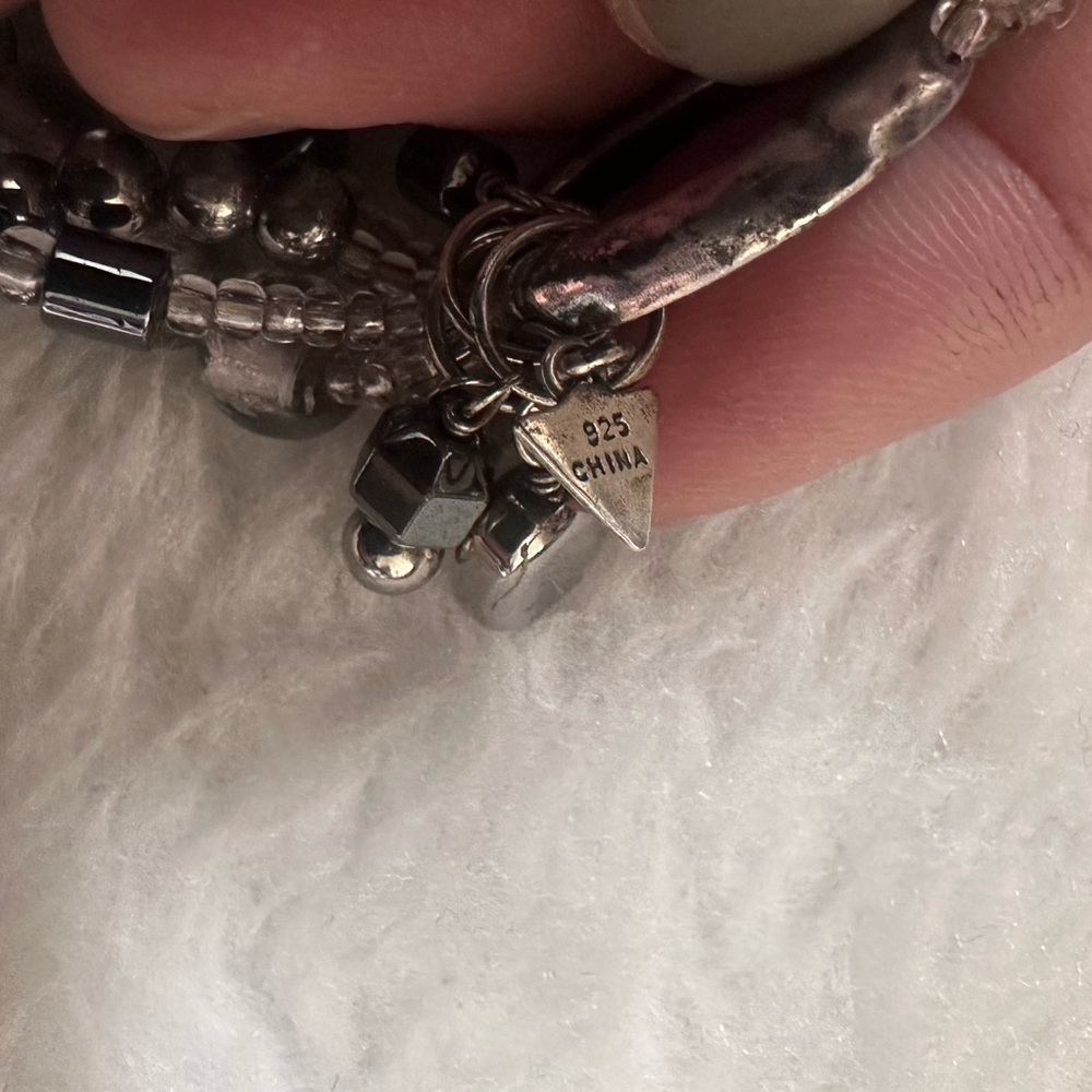 Silpada Multi-Strand Metallic Beaded Bracelet in Silver and Gunmetal - Picture 3 of 3